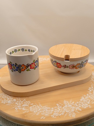 Komplet cukiernica z mlecznikiem